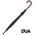 DUA Mens Walking Length Black Umbrella with Wood Handle DUA Mens Walking Length Black Umbrella with Wood Handle