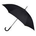 totes ECO-BRELLA® Auto Classic Walker Leatherette Crook Umbrella Plain Black