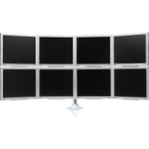 Humanscale M8CW-C-IND - M8 Monitor Arm-Dual Displays Clamp Mount Fixed Angled Link/Dynamic Link