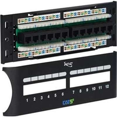 ICC ICMPP12F5E - Patch Panel Cat 5E Front 12-Port