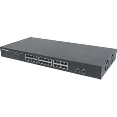 Intellinet 561044 - 24-Port Gigabit Ethernet Switch with 2 SFP Ports