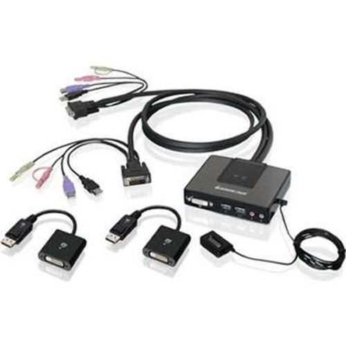 IOGEAR GCS982DPKIT - 2 Port Dual-Link DVI & DP Cable KVM Kit with 2.1 Audio