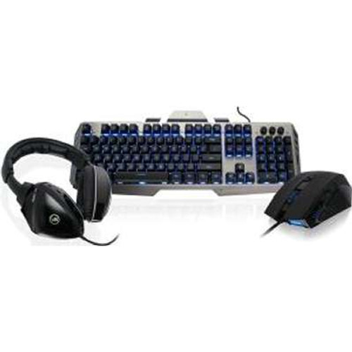 IOGEAR GKMHKIT2E - Combo 104 Key USB Kaliber Gaming Keyboard & Mouse Gray/Black 9BTN