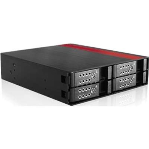 iStarUSA BPU-124DE-SS - 5.25" to 4x 2.5" SATA SAS 6 Gbps Hard Disk Drive SSD Hot-swap Rack