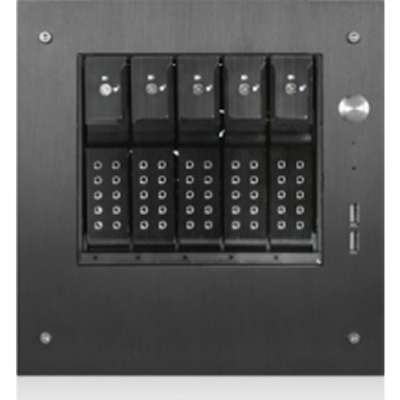 iStarUSA S-35-DE5BK - Case S-35-DE5BK Compact 5X3.5 Hotswap mini-ITX Tower Trayless Retail