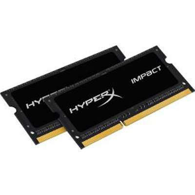 Kingston Technology HX318LS11IBK2/16 - 16GB 1866MHZ DDR3L CL11 SODIMM Kit Of 2 1.35V HyperX Impact Black