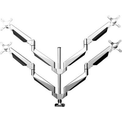 Loctek D7Q - Quad-Arm Desk Monitor Mount with Audio/Microphone/USB Ports D7Q