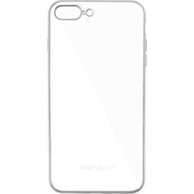Macally LUXRP7LS - Clear Silver Trim Plus Flexible Soft Case for iPhone 7