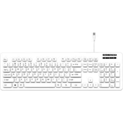 Man & Machine Inc. LCOOL/W5 - White Lcool Keyboard-Open Style Washable Value Keyboard. Lockable for Easier Cleaning