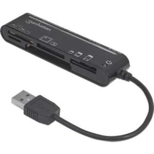 Manhattan Computer Products 101998 - Multi-Card Reader/Writer Hi-Speed USB Slim 79-in-1