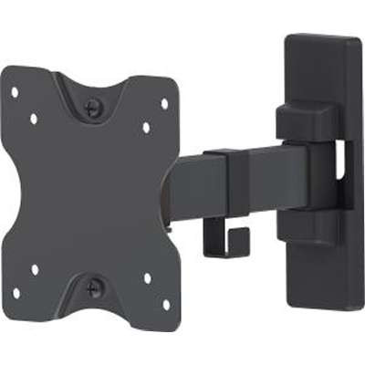 Manhattan Computer Products 461375 - Single Arm Supports One 13" to 27" TV up to 20kg (44lbs.) Black Lifetime Warranty