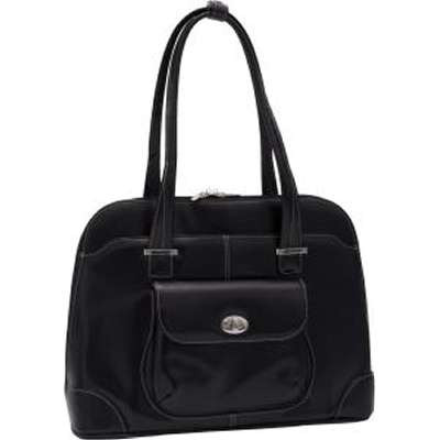 McKlein USA 96655 - Leather Ladies Briefcase Avon-Black Leather Ladies Brief