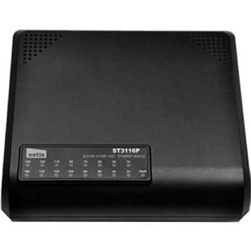 NetisST3116P - ST3116P 16-Port 10/100Mbps Fast Ethernet Switch Desktop Plastic Housing