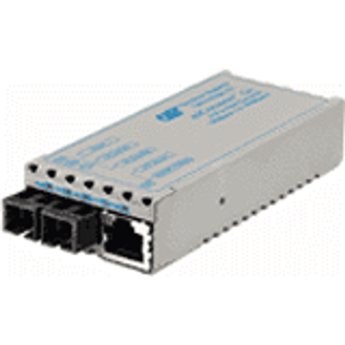 Omnitron Systems Technology1202-0-1W - miConverter Gx 1000 RJ-45 to 1000 Fiber MM/SC 850nm/220m AC PS Wide Temperature