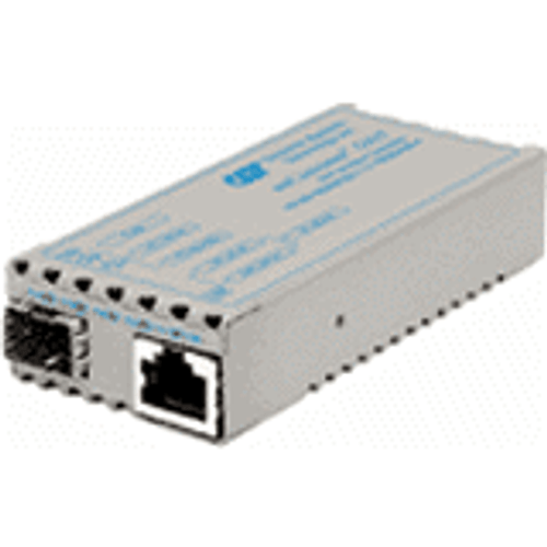 Omnitron Systems Technology1239-0-2 - miConverter GX/T 10/100/1000 RJ-45 to 1000 Fiber SFP Universal Power Supply