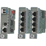 Omnitron Systems Technology2439-0-T - iConverter TM3 T1/E1 Transport + RJ-45 to 100/1000 Fiber SFP Management