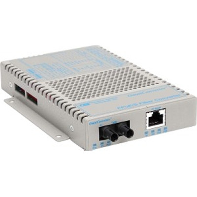 Omnitron Systems Technology2703172 - OmniConverter FPoE/S 10/100 PoE to 100 Fiber SM/ST 1310nm/30km AC Power Supply