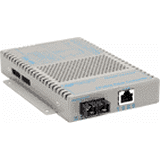 Omnitron Systems Technology2703903 - OmniConverter FPoE/S 10/100 PoE to 100 Fiber SM/SC 1310nm/30km Universal Power