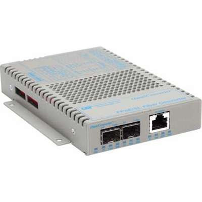 Omnitron Systems Technology2724356 - OmniConverter FPoE/SL 10/100 PoE to 2x100 Fiber SFP AC Power Supply