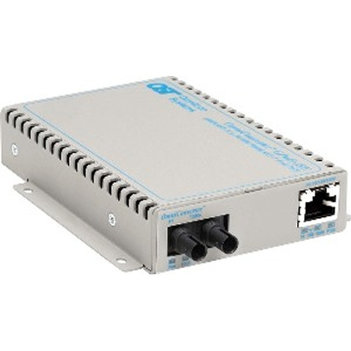 Omnitron Systems Technology2768916 - OmniConverter GPoE+/SE 10/100/1000 PoE+ to 1000 Fiber SM/ST 1310nm/12km AC Power