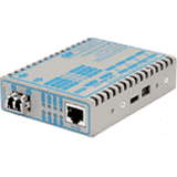 Omnitron Systems Technology4355-12 - FlexPoint 10/100 RJ-45 to 100 Fiber MM/LC 1310nm/5km Universal Power Supply