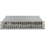 Omnitron Systems Technology8207-2-W - iConverter 19-Module Chassis with 2x 48VDC High-Flow Power Supply Wide Temperature