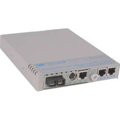 Omnitron Systems Technology8245-112 - iConverter 1-Module Redundant Chassis 2x 10/100 RJ-45 with 2x 100/240VAC Universal PS