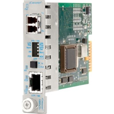 Omnitron Systems Technology8367-1 - iConverter 100Fx/Tx 100 RJ-45 to 100 Fiber SM/LC 1310nm/30km Plug-in Module