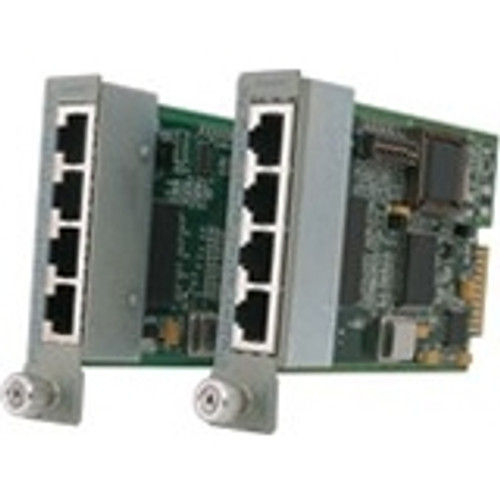 Omnitron Systems Technology8481-4-W - iConverter 4Tx VT 4x 10/100 RJ-45 Ethernet Switch with VLAN Plug-in Wide Temperature
