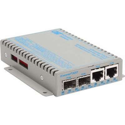 Omnitron Systems Technology8484-4-F - iConverter 2GXT 2x 10/100/1000 RJ-45 + 2x 100/1000 SFP DC Terminal Standalone