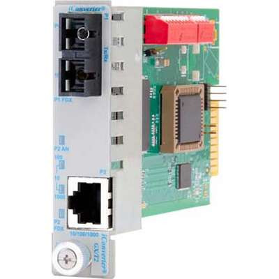 Omnitron Systems Technology8522N-0 - iConverter GX/T2 10/100/1000 RJ-45 to 1000 Fiber MM/SC 850nm/220m Plug-in Module