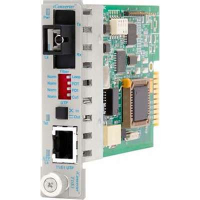 Omnitron Systems Technology8710-2-W - iConverter T1/E1 RJ-45/48 to Fiber SM/SC/SF Tx1310/Rx1550/40km Plug-in Wide Temperature