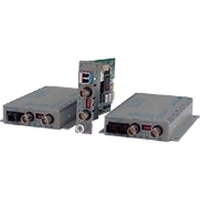 Omnitron Systems Technology8740-0-D - iConverter T3/E3 Coax to Fiber MM/ST 1310nm/5km AC Power Supply Wall Mount