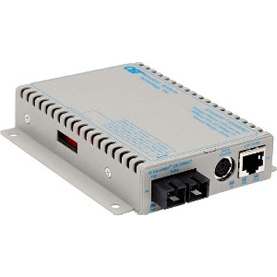 Omnitron Systems Technology8902N-0-D-W - iConverter 10/100M2 10/100 RJ-45 to 100 Fiber MM/SC 1310nm/5km AC Wall Management Wide