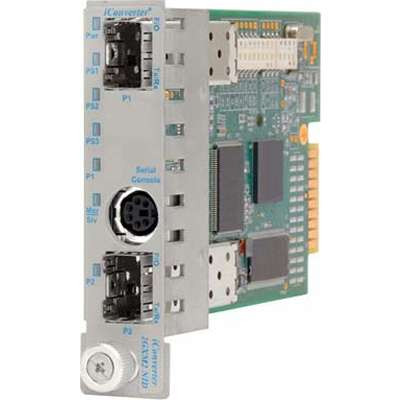 Omnitron Systems Technology8999N-0 - iConverter 2GXM2 1000 SFP to 1000 SFP Plug-in Module Management