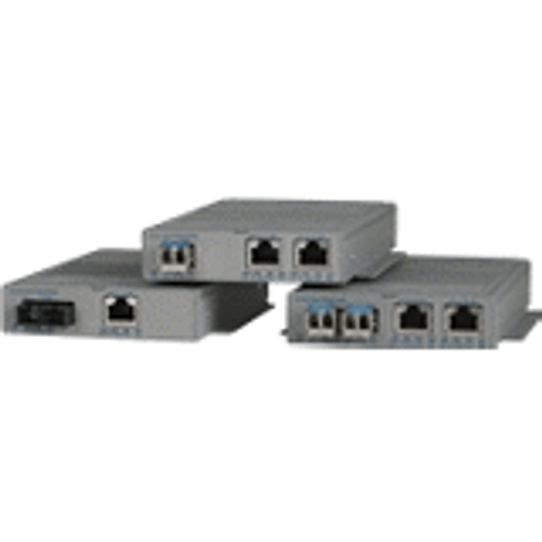 Omnitron Systems Technology9342-0-21W - OmniConverter FPoE/SL 2x10/100 PoE to 100 Fiber MM/SC 1310nm/5km AC Power Wide Tem