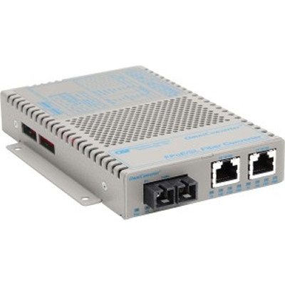 Omnitron Systems Technology9342-0-22 - OmniConverter FPoE/SL 2x 10/100 PoE to 100 Fiber MM/SC/1310 Universal Power Support