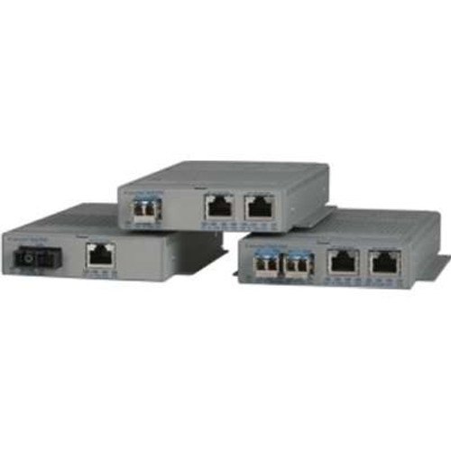 Omnitron Systems Technology9419-0-21 - OmniConverter GPoE/S 2x10/100/1000 PoE to 100/1000 Fiber SFP AC Power Supply