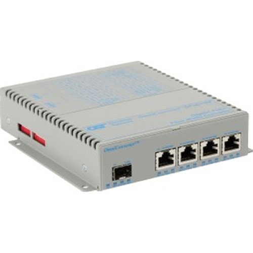 Omnitron Systems Technology9459-0-141 - Omniconverter 4x 10/100/1000T PoE+ to 100/1000X SFP Gpoe+/SX Us