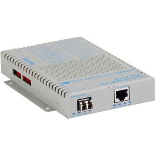 Omnitron Systems Technology9506-0-11 - OmniConverter GHPoE/S 10/100/1000 60W to 1000 Fiber MM/LC 850nm/220m AC Power