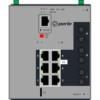 Perle Systems7016820 - IDS-509F3PP6T2SD40SD80 Switch 6POE St 2XFE SM40K 1x SM80K CTMP