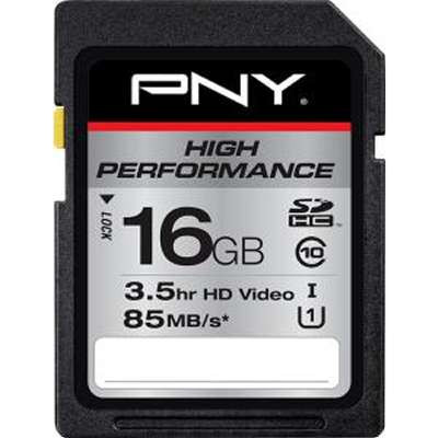 PNY TechnologiesP-SDHC16GU185-GE - SD Card 16GB CL10 85MB Per Sec