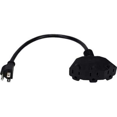 QVSPP-ADPT3-4PK - 4-pack 12 inch 3-Outlet OutletSaver AC Power Splitter Adapter