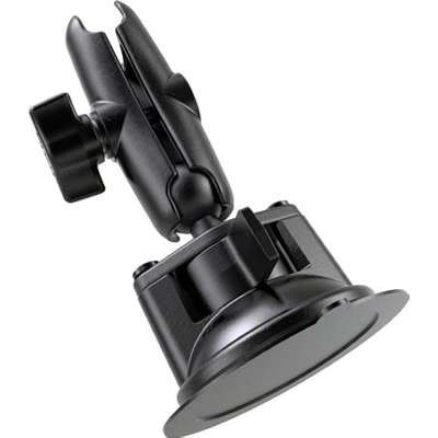 Ram MountsRAM-B-166-103U - 1" Ball Medium Length Double Socket Arm with 3.3" Diam. Suction Cup Twist Lock Base