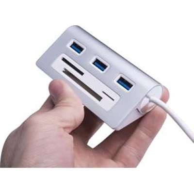 SabrentHB-MACR - 3 Port USB 3.0 Hub with CF/SD/TF Card Reader