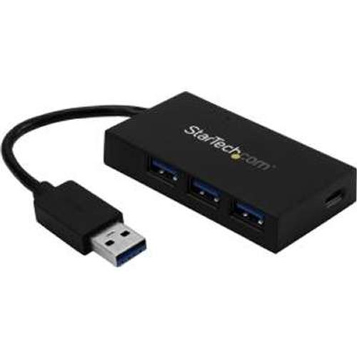 StarTech.com HB30A3A1CSFS -  4 Port USB Hub - USB 3.0 - USB A to 3x USB A & 1x USB C - Includes Power Adapter