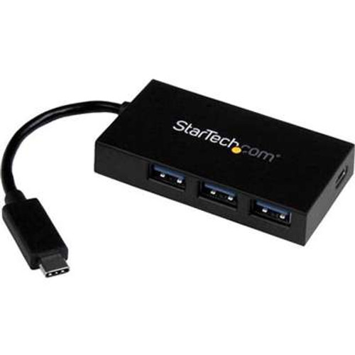 StarTech.com HB30C3A1CFS -  4-Port USB 3.0 Hub - USB-C to 1x USB-C and 3x USB-A - Includes Power Adapter