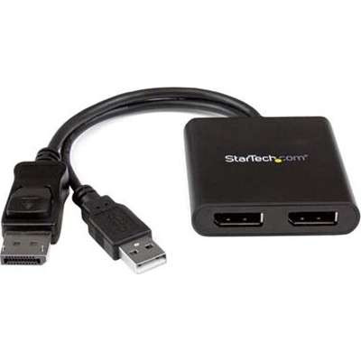 StarTech.com MSTDP122DP -  DisplayPort to DisplayPort Multi-Monitor Splitter - 2-Port MST Hub