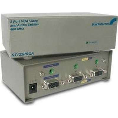 StarTech.com ST122PROA -  2-Port High Resolution VGA Video Splitter with Audio - 400MHz