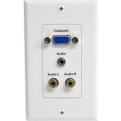 StarTech.com VGAPLATERCA -  VGA Wall Plate Insert with Audio and RCA